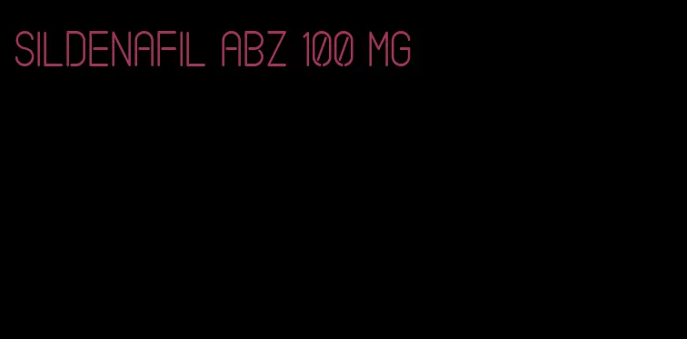 sildenafil abz 100 mg