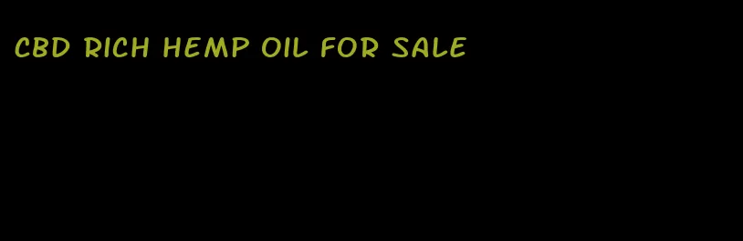 CBD rich hemp oil for sale