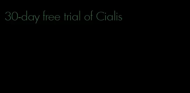 30-day free trial of Cialis