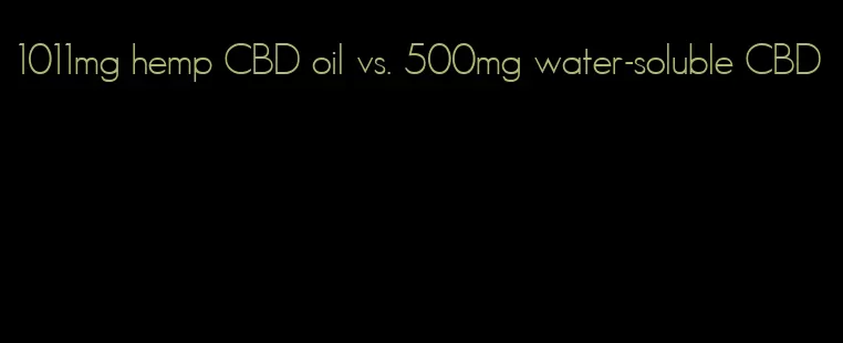 1011mg hemp CBD oil vs. 500mg water-soluble CBD