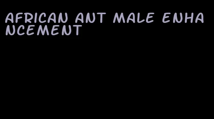 African ant male enhancement