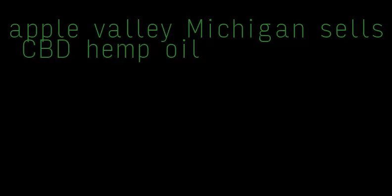 apple valley Michigan sells CBD hemp oil
