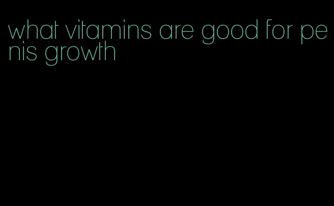 what vitamins are good for penis growth