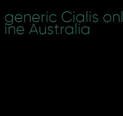 generic Cialis online Australia