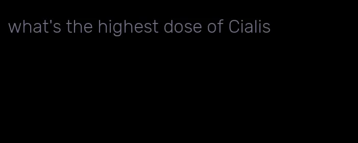 what's the highest dose of Cialis