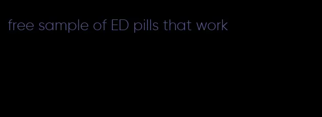 free sample of ED pills that work