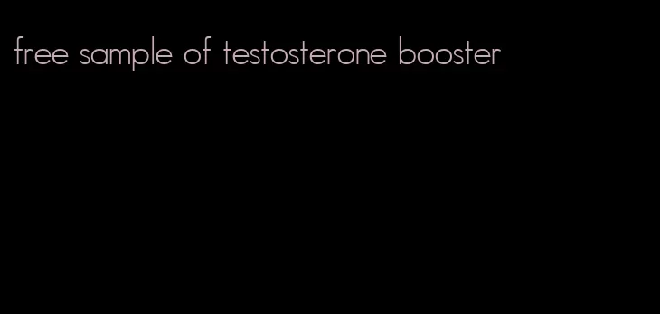 free sample of testosterone booster