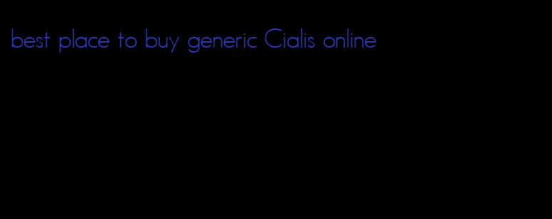 best place to buy generic Cialis online