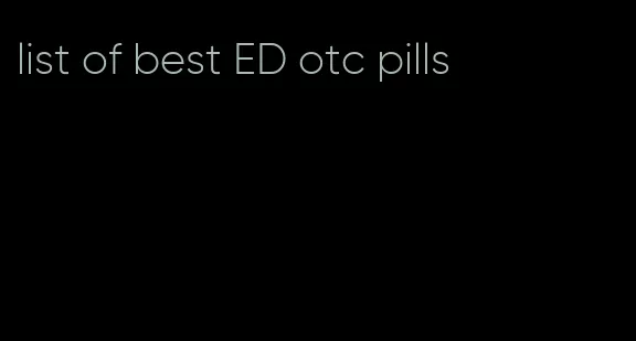 list of best ED otc pills