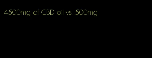 4500mg of CBD oil vs. 500mg