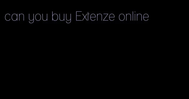 can you buy Extenze online