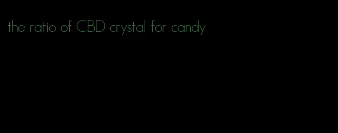 the ratio of CBD crystal for candy