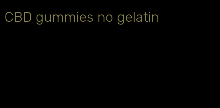 CBD gummies no gelatin