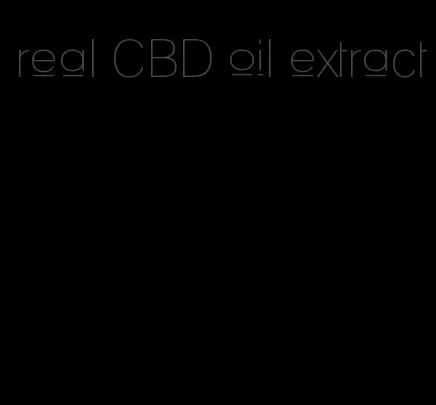 real CBD oil extract