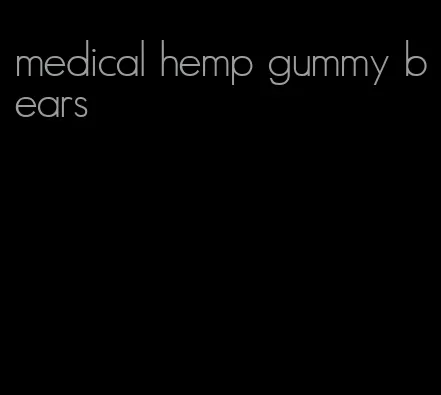 medical hemp gummy bears