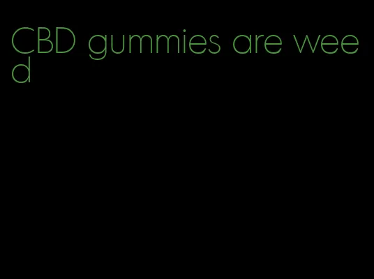 CBD gummies are weed