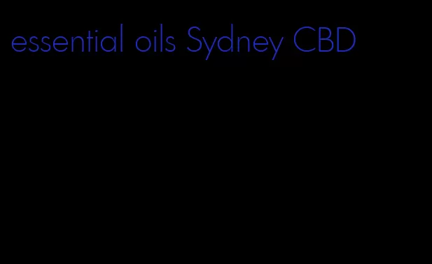 essential oils Sydney CBD