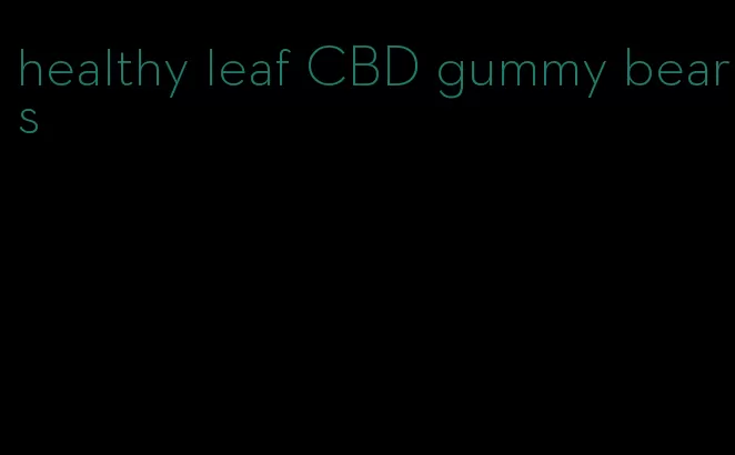 healthy leaf CBD gummy bears