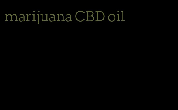 marijuana CBD oil