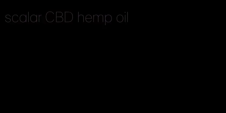 scalar CBD hemp oil