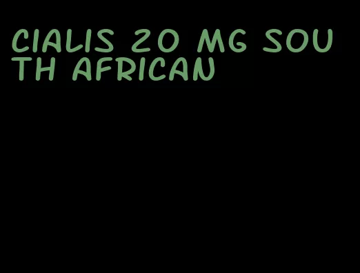 Cialis 20 mg South African