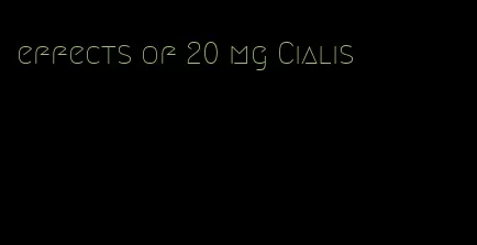 effects of 20 mg Cialis
