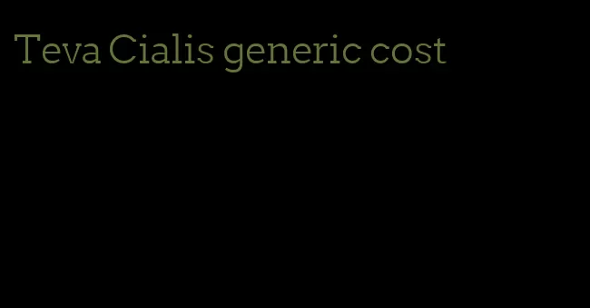 Teva Cialis generic cost