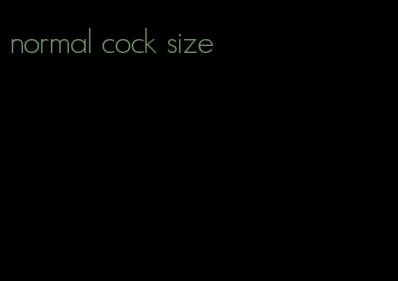 normal cock size