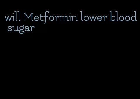 will Metformin lower blood sugar