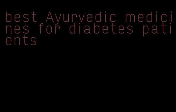 best Ayurvedic medicines for diabetes patients