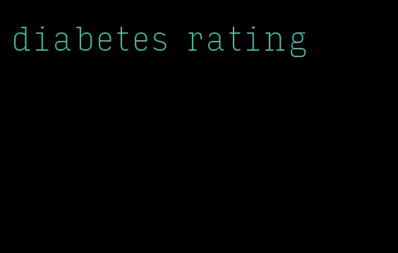 diabetes rating