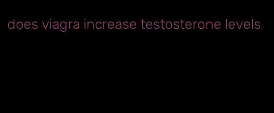 does viagra increase testosterone levels