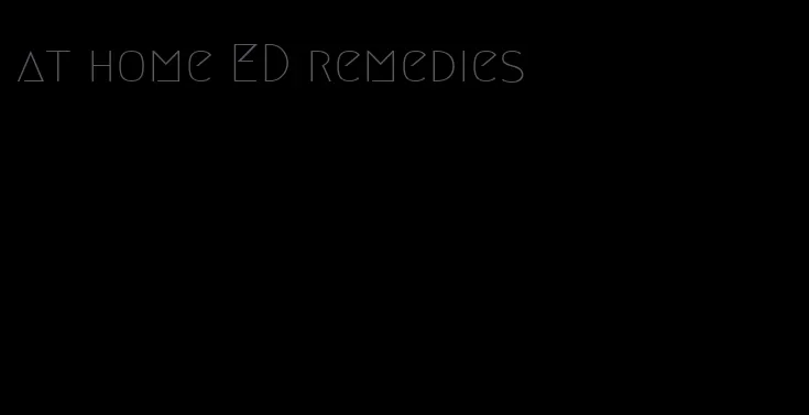 at home ED remedies