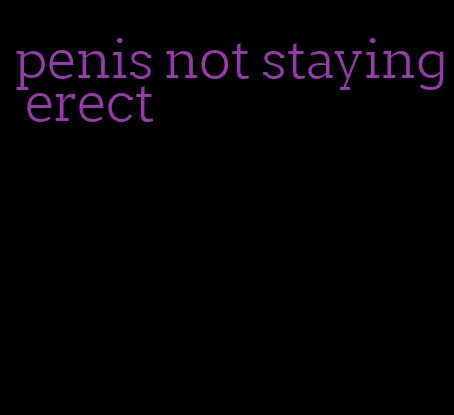 penis not staying erect