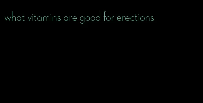what vitamins are good for erections