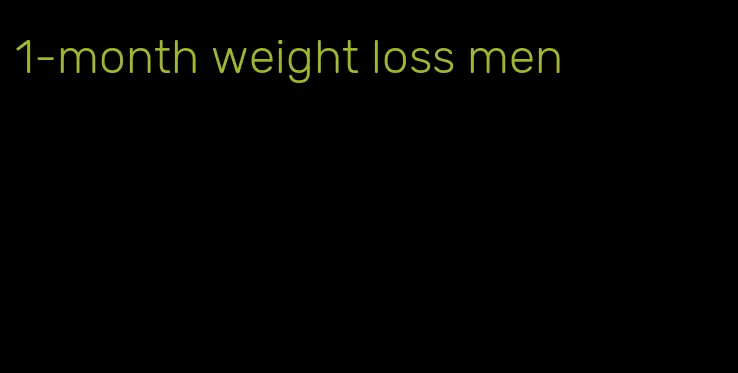 1-month weight loss men