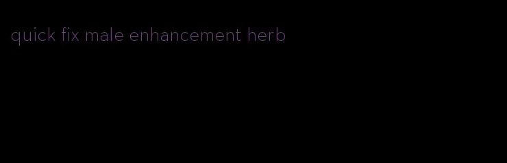 quick fix male enhancement herb