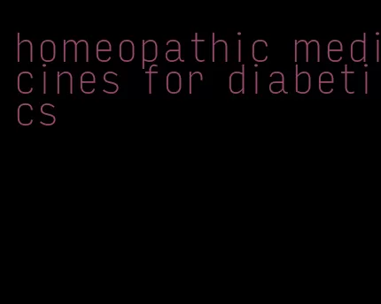 homeopathic medicines for diabetics