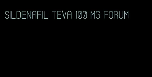 sildenafil Teva 100 mg forum
