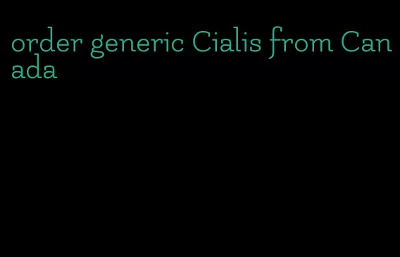order generic Cialis from Canada