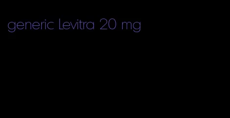 generic Levitra 20 mg