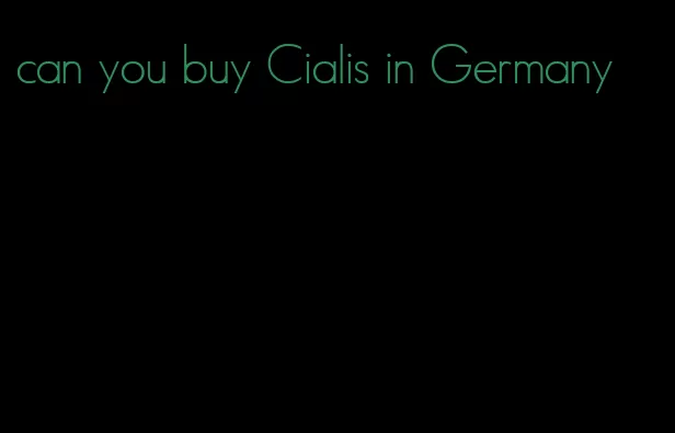 can you buy Cialis in Germany