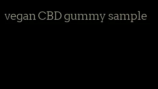 vegan CBD gummy sample