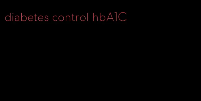 diabetes control hbA1C