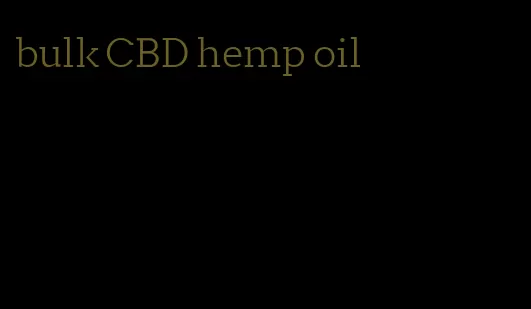 bulk CBD hemp oil
