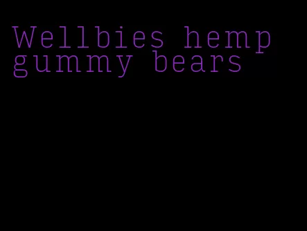Wellbies hemp gummy bears