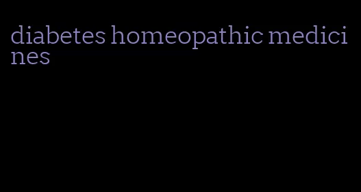 diabetes homeopathic medicines