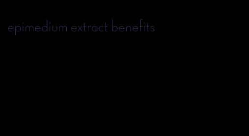 epimedium extract benefits