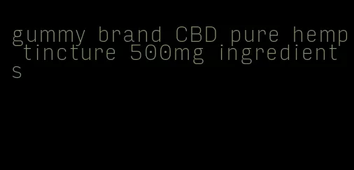 gummy brand CBD pure hemp tincture 500mg ingredients