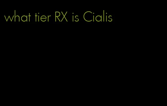 what tier RX is Cialis